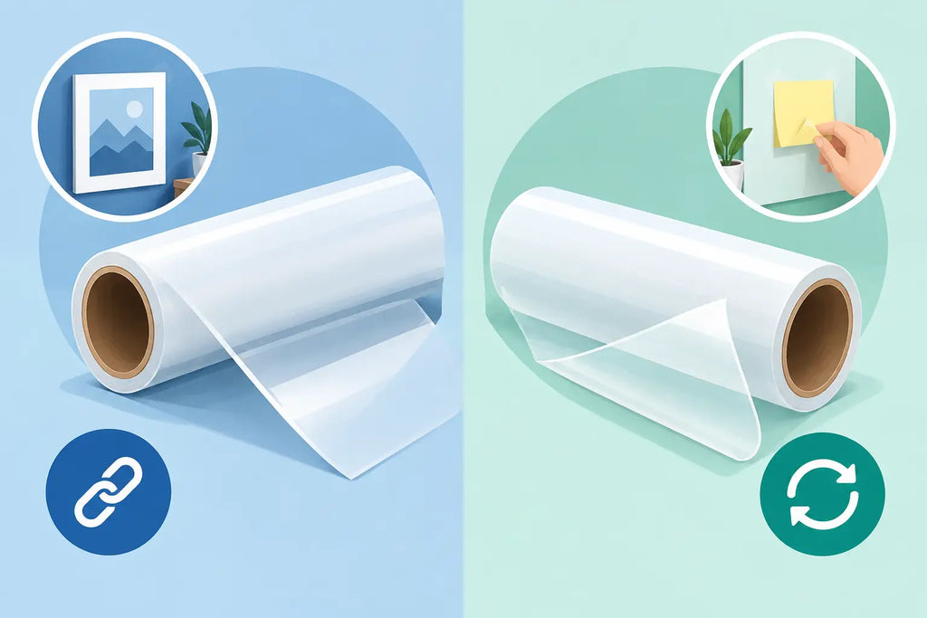 Permanent Versus Repositionable Mounting Film